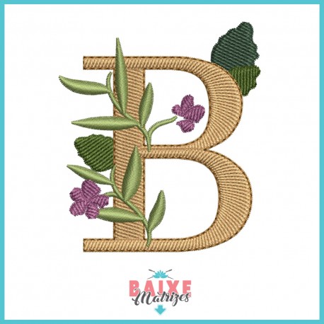 Letra B - Floral