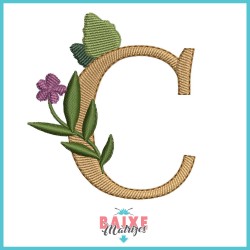 Letra C - Floral