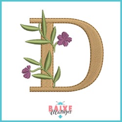 Letra D - Floral