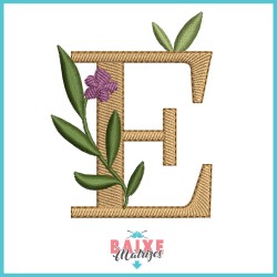 Letra E - Floral