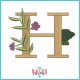 Letra H - Floral