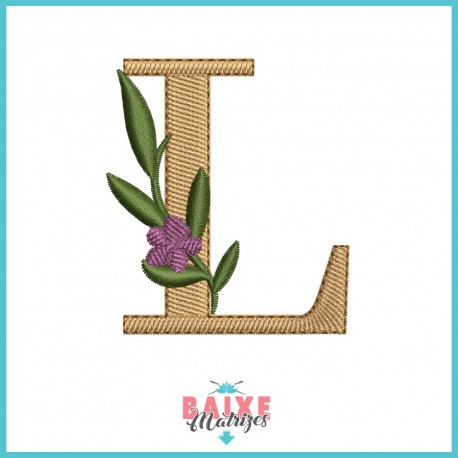 Letra L - Floral