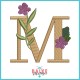 Letra M - Floral