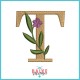 Letra T - Floral
