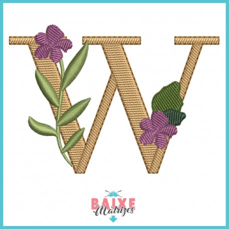 Letra W - Floral