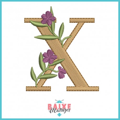 Letra X - Floral