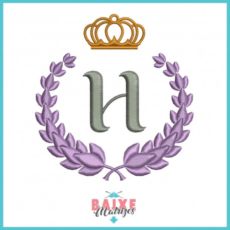 Monograma H - Coroa e Ramos