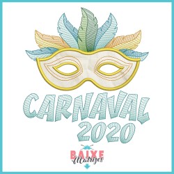 Máscara Carnaval 2020 - Aplique